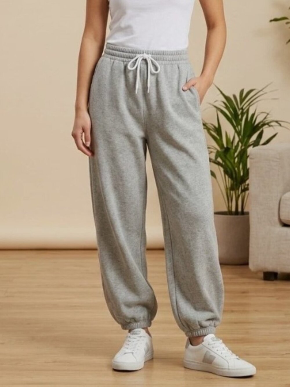 Free People FP Movement All Star Sweatpants Smocked Mid Rise Pull-on XL 290239